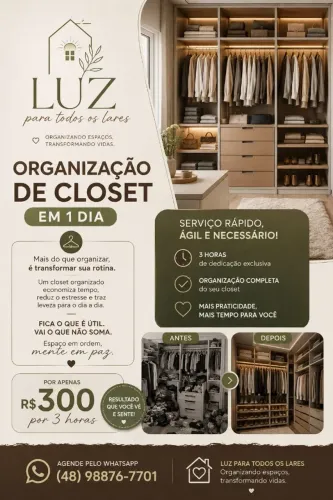 ORGANIZAÇÃO DO CLOSET