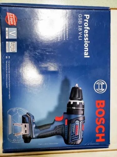 Parafusadeira Furadeira de Impacto a Bateria 18V Bosch GSB 18V-LI (S bateria S carregador)