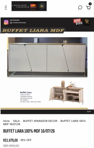 BUFFER LIARÁ 1.80M MDF
