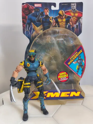 Lote Marvel Legends X-Men Classics - Stealth, Air Strike, Ninja e Wolverine com jaqueta
