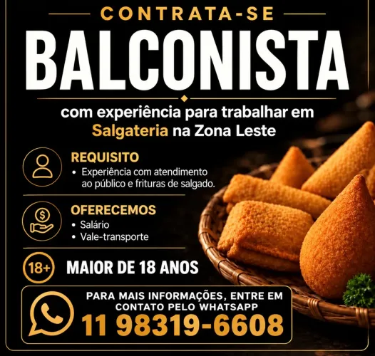 Vaga de balconista