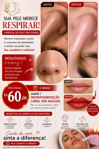 Limpeza de pele com micropigmentação Labial
