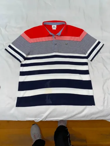 Camisa Polo Lacoste Original TAM 7/GG Listrada