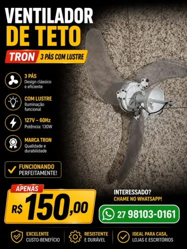 Ventilador de teto Barato em perfeito estado!!!