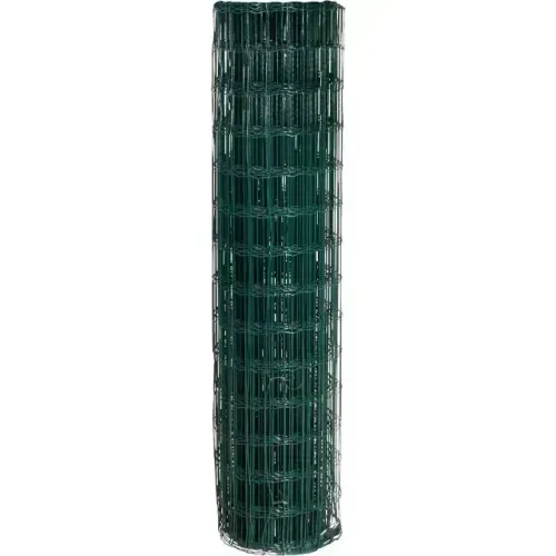 Tela alambrado, verde, malha 10 cm x 5 cm, fio 2,5 mm, com 1,2 m x 25 m