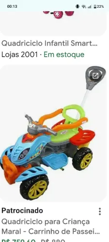Quadriciclo infantil
