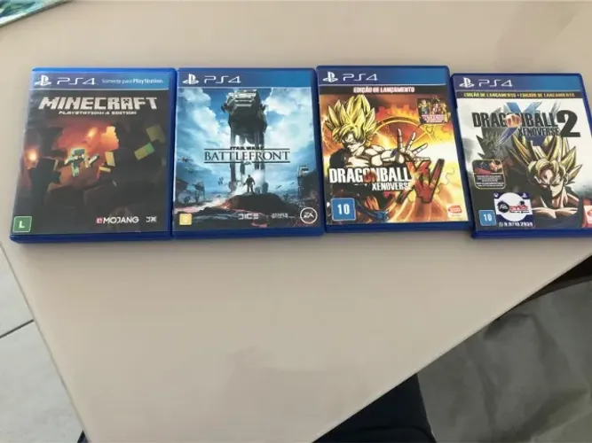 (Negocio) Jogos PS4 Originais - Minecraft, Dragon Ball Xenoverse 1 e 2, Star Wars Battlefr