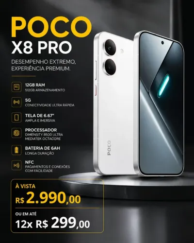 Poço X8 12/512 - O rei do custo benefício.