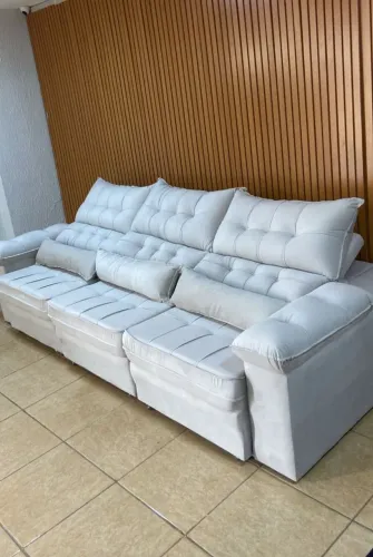 Sofa retrátil reclinável d28 com molas Bornéu 