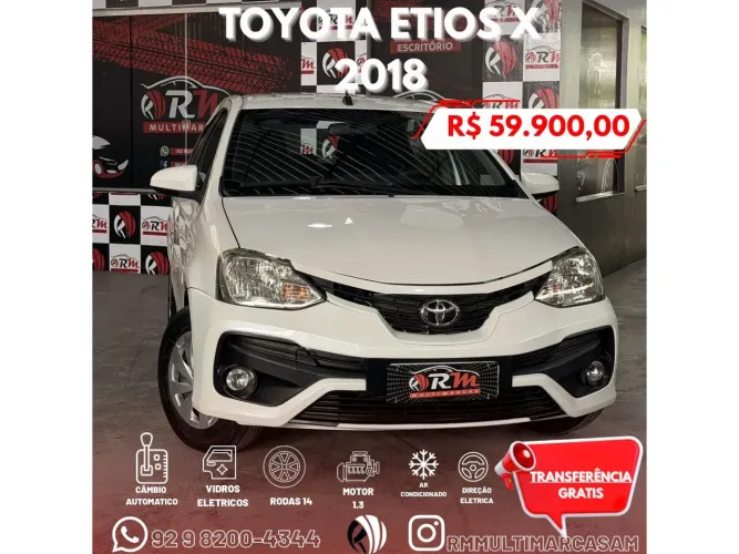 Toyota Etios X 1.3 Flex 16V 5P Aut. 2018
