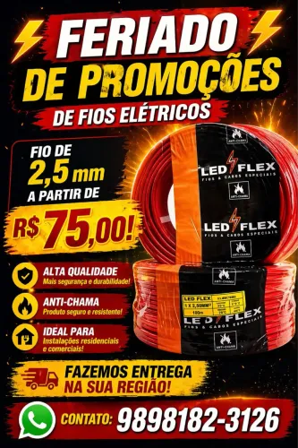 FIOS DE 2,5 MM A PARTIR DE 75 REAIS