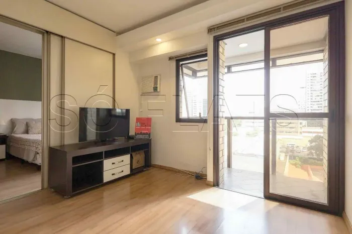 Q.I, disponível para locação 37m², 1 dormitório e 1 vaga, bem localizado em Moema.
