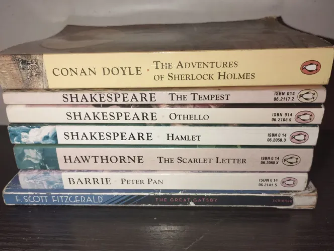 Lote 7 livros literatura em língua inglesa - Clássicos