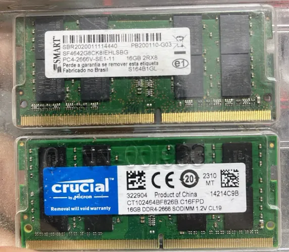Memórias 16GB DDR4 notebook 