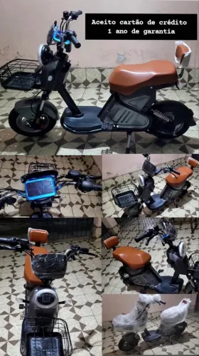 Scooter Elétrica com Cesta e Banco Duplo - Excelente Estado