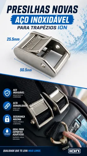 Presilhas Aço Inox Novas para Trapézios ION - Kitesurf Windsurf