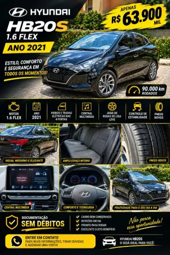 Hyundai HB20S Vision 1.6 Flex 16V MEC 2021