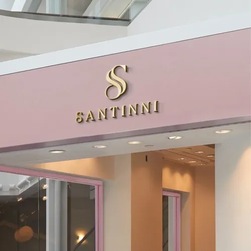 Fachada de ACM fechamento de ACM letreiro 