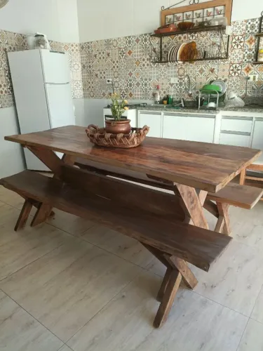 Mesa madeira maciça rústica
