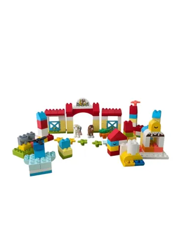 lego duplo conjunto estábulo de cavalo e pony e mais - 137 peças