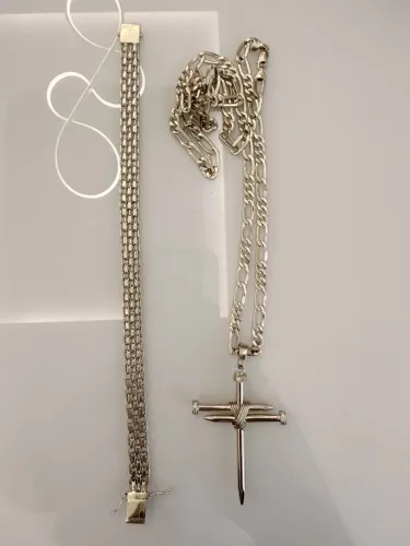 Cordão e pulseira ouro 18k