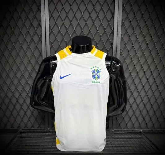 Regata Brasil Branca Copa 2026 Primeira Linha 