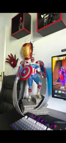 Capitão América Sam Wilson 1/4 Falcon and the Winter Soldier Iron Studios