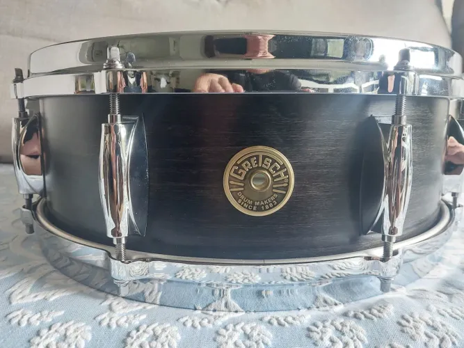 Caixa gretsch usa satin dark ebony 14x5 excelente estado