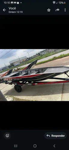 Canoa BIG BASS 5metroscom carretinha, 4 bancos ,capa e escada. ZERA NUNCA ENTROU NA ÁGUA .