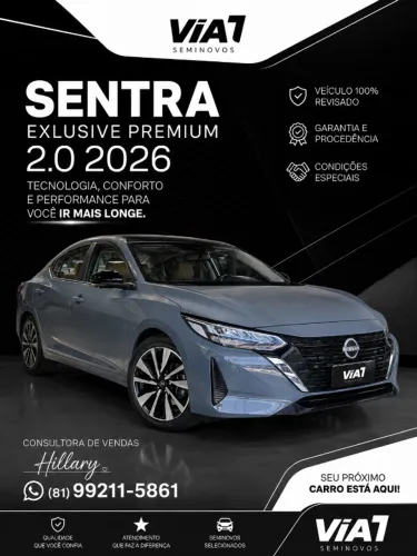 Nissan Sentra Exclu. Int. Premium 2.0 16V Aut. 2026