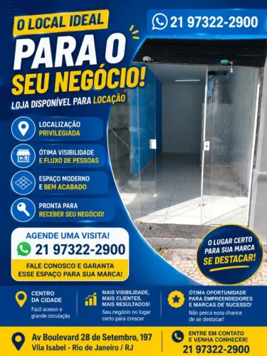 LOJA DE FRENTE PARA RUA - VILA ISABEL