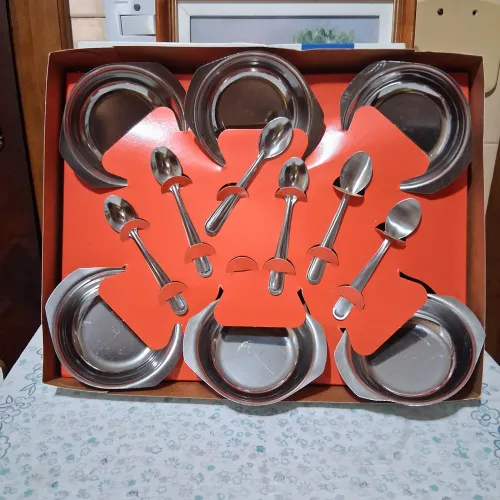 Conjunto de taças inox 12 peças.. na caixa 