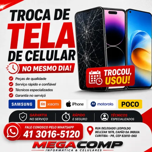 Troca de Tela de Celular Samsung Xiaomi Poco Motorola iPhone no mesmo dia!!