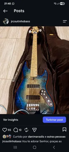 BAIXO GARCIAS 5 CORDAS ATIVO LUTHIER