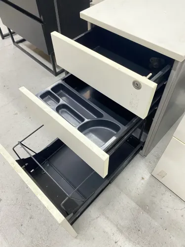 Kit 3 gaveteiros  escritório gaveta porta arquivo de de rodinha 