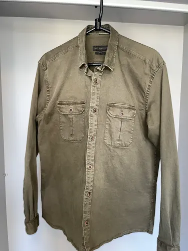 Jaqueta estilo militar verde escura makenji