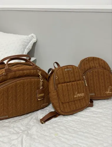 Kit bolsas maternidade baby marrie marrom