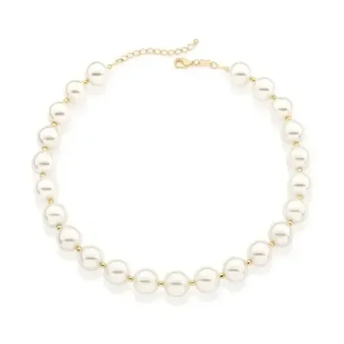 colar rommanel pérolas folheado ouro 18k
