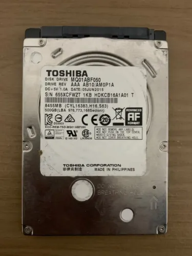 HD Toshiba 500GB 2,5" SATA - MQ01ABF050