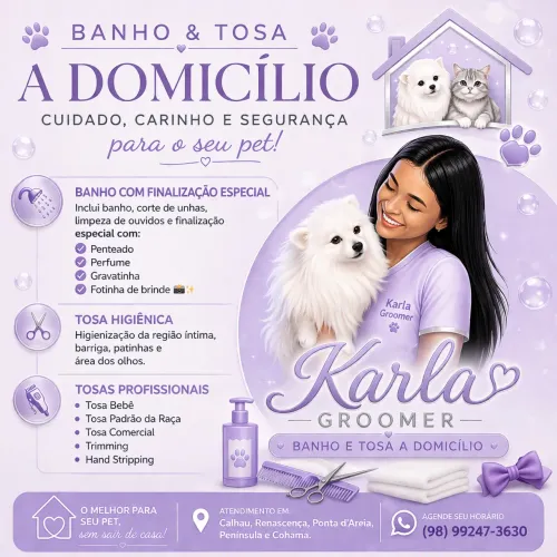 Banho e tosa em domicílio 