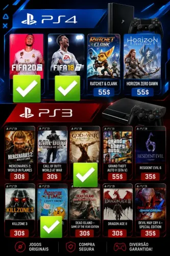 JOGOS ORIGINAIS PS3 E PS4 - VENDO SEPARADO OU LOTE COMPLETO