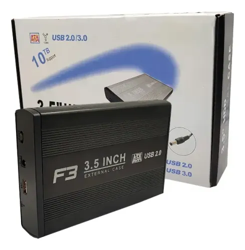 Case p/ Hd Externo 3,5 Sata Usb 2.0 Com Fonte + HD  320gb Samsung. Sem Uso.