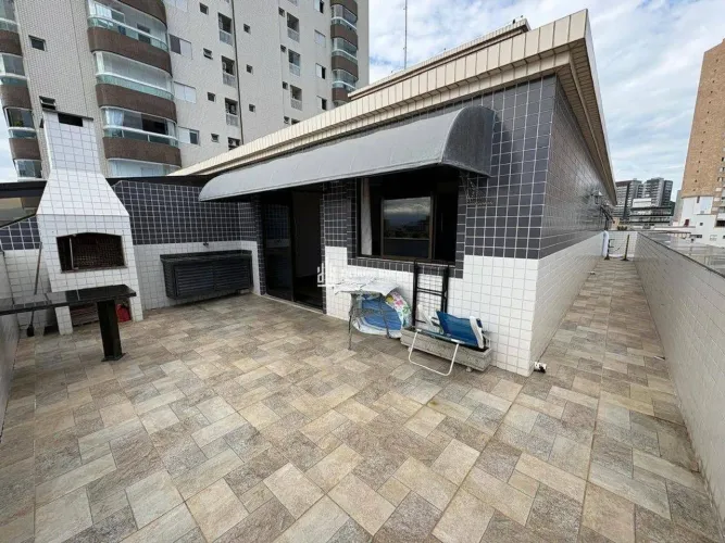 COBERTURA DUPLEX VISTA MAR !!! GUILHERMINA 3 DORMITORIOS 2 VAGAS DEMARCADAS MOBILIADO