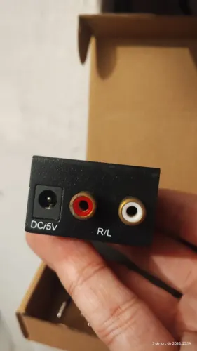Conversor de Áudio Digital para Analógico Óptico para RCA