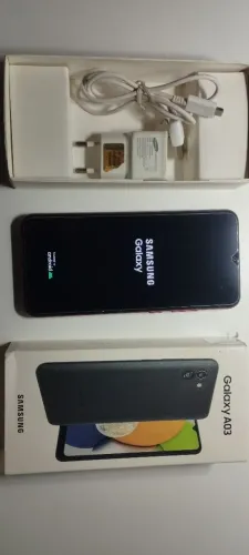Samsung A03 com caixa e acessorios