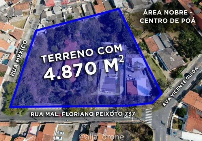 Terreno à venda, 4870 m² por R$ 8.800.000,00 - Centro - Poá/SP