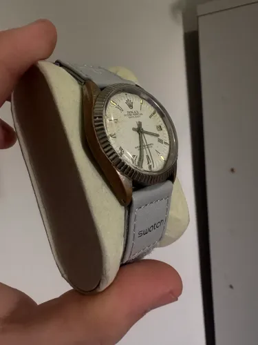 Rolex Datejust 36mm não passa data na coroa, mas funciona corda manual e automático.