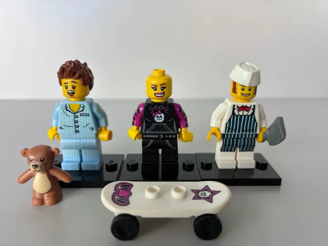 Lote com 3 Minifiguras LEGO Originais Colecionáveis - Série 6 (2012)
