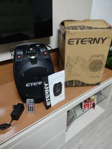Caixa de som com kit microfone