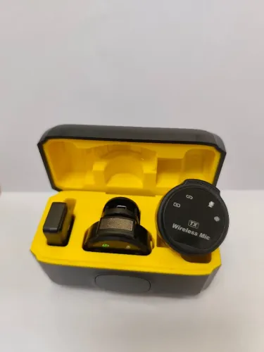 Microfone Lapela J6 Imã Sem Fio Preto Redondinho